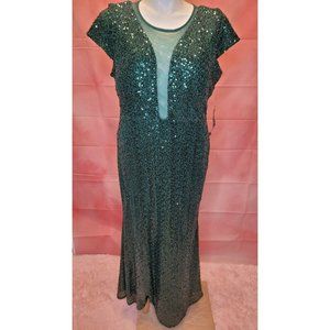COPY - NWT Blu Sage Womens Ladies Green Lace Sequin Formal Party Dress Sz Plus …